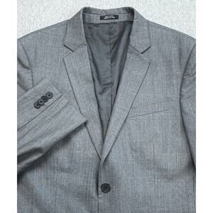 Express Blazer Mens 38R Glen Plaid Wool Blend Stretch 2-Button Single Breast